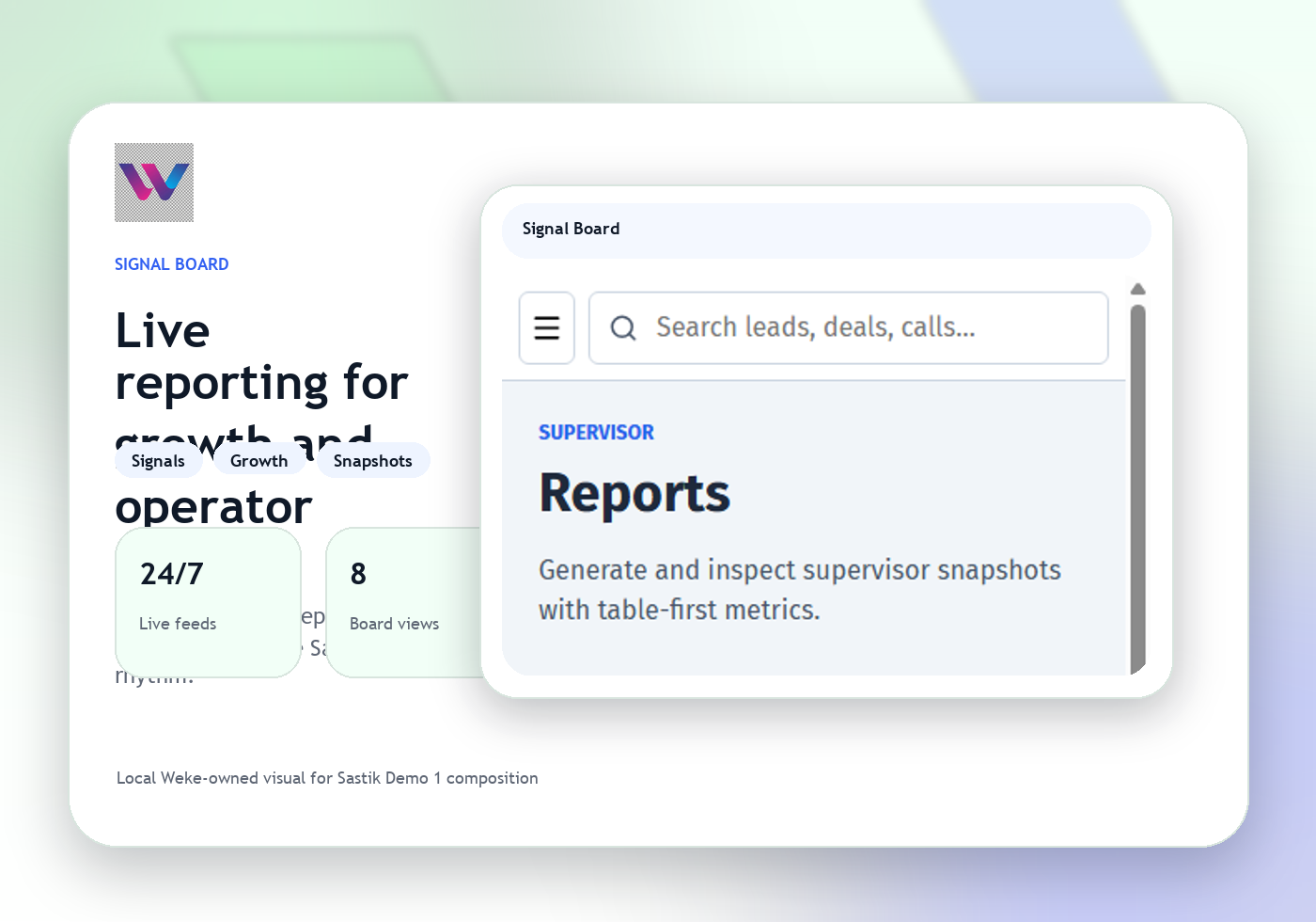 Analytics panel showing CRM reporting and relationship performance visibility.